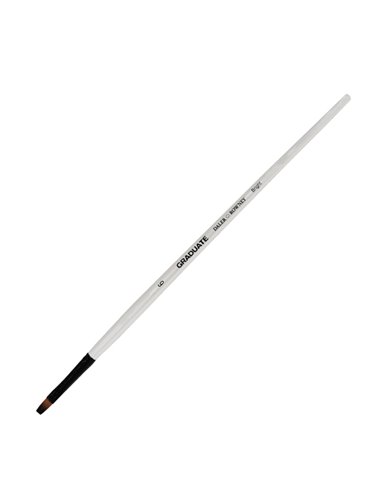 Pennello sintetico piatto corto Graduate n.6 manico lungo Daler Rowney D212160006