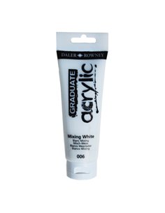 Colore acrilico fine Graduate tubo 120 ml bianco miscela Daler Rowney D123120006 DALER ROWNEY TEMPERE VERNICI E ACQUERELLI