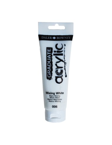 Colore acrilico fine Graduate tubo 120 ml bianco miscela Daler Rowney D123120006 DALER ROWNEY TEMPERE VERNICI E ACQUERELLI