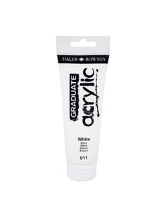 Colore acrilico fine Graduate tubo 120 ml bianco Daler Rowney D123120011