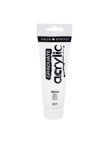 Colore acrilico fine Graduate tubo 120 ml bianco Daler Rowney D123120011