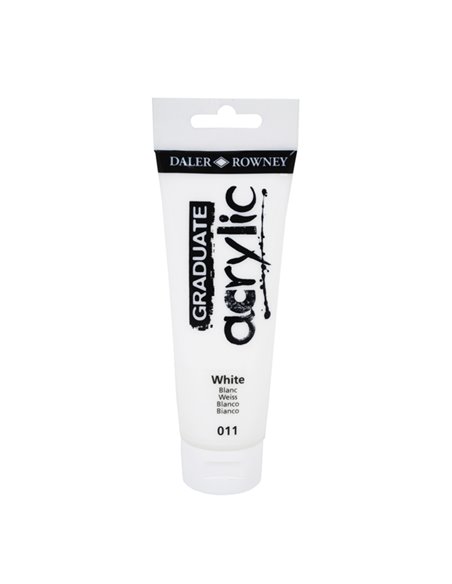 Colore acrilico fine Graduate tubo 120 ml bianco Daler Rowney D123120011