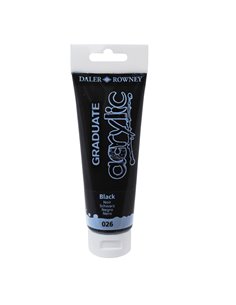 Colore acrilico fine Graduate tubo 120 ml nero Daler Rowney D123120026 DALER ROWNEY TEMPERE VERNICI E ACQUERELLI