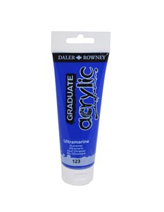 Colore acrilico fine Graduate tubo 120 ml blu oltremare Daler Rowney D123120123 DALER ROWNEY TEMPERE VERNICI E ACQUERELLI