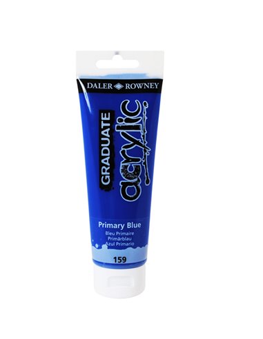 Colore acrilico fine Graduate tubo 120 ml blu primario Daler Rowney D123120159 DALER ROWNEY TEMPERE VERNICI E ACQUERELLI