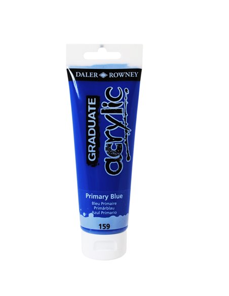 Colore acrilico fine Graduate tubo 120 ml blu primario Daler Rowney D123120159 DALER ROWNEY TEMPERE VERNICI E ACQUERELLI