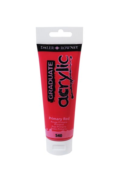Colore acrilico fine Graduate tubo 120ml rosso primario Daler Rowney D123120540