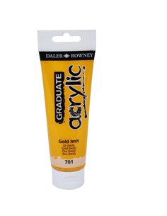 Colore acrilico fine Graduate tubo 120ml oro imit. Daler Rowney D123120701 DALER ROWNEY TEMPERE VERNICI E ACQUERELLI