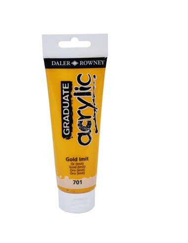 Colore acrilico fine Graduate tubo 120ml oro imit. Daler Rowney D123120701 DALER ROWNEY TEMPERE VERNICI E ACQUERELLI