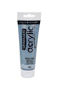 Colore acrilico fine Graduate tubo 120ml argento imit. Daler Rowney D123120702