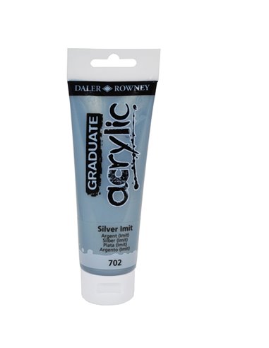 Colore acrilico fine Graduate tubo 120ml argento imit. Daler Rowney D123120702