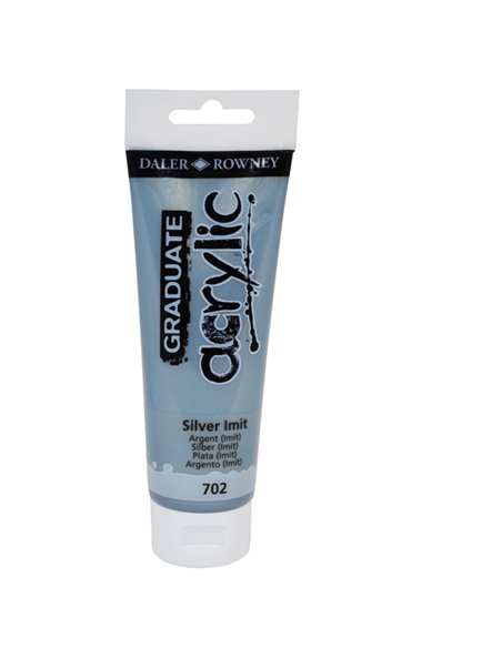 Colore acrilico fine Graduate tubo 120ml argento imit. Daler Rowney D123120702