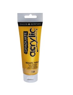 Colore acrilico fine Graduate tubo 120ml giallo metal Daler Rowney D123120723
