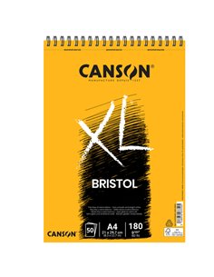 Blocco spiralato lato corto XL BRISTOL A4 50 fg. 180 gr. Canson C31078A021