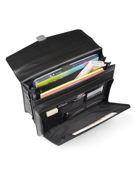 Cartella in similpelle nero dim. 41x32x16cm City Time 61334. City Time BORSE-CARTELLE-VALIGIE
