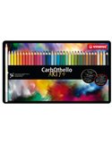 Astuccio metallo 36 CarbOthello colori assortiti Stabilo 1436-6