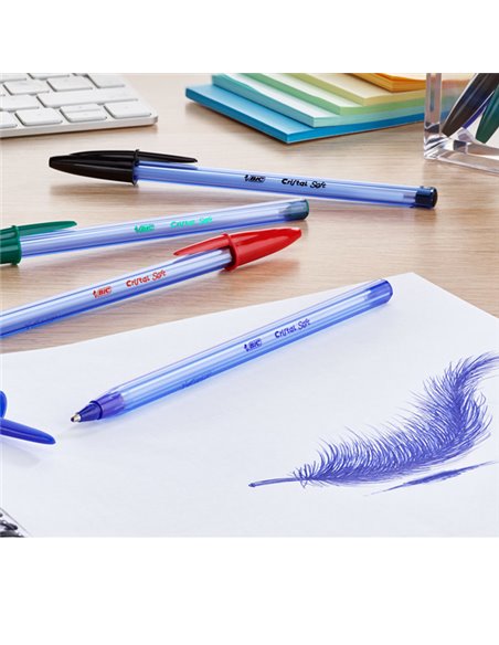 Scatola 50 penna sfera CRISTAL® SOFT 1,2mm rosso BIC® 9185201
