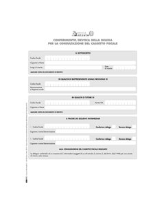 Modulo per conferimento/revoca deleghe cass.fisc. 29,7x21cm E0019 Edipro E0019