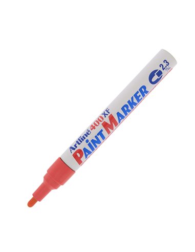 Marcatore artline A 400 punta tonda a vernice rosso A400R ARTLINE A VERNICE