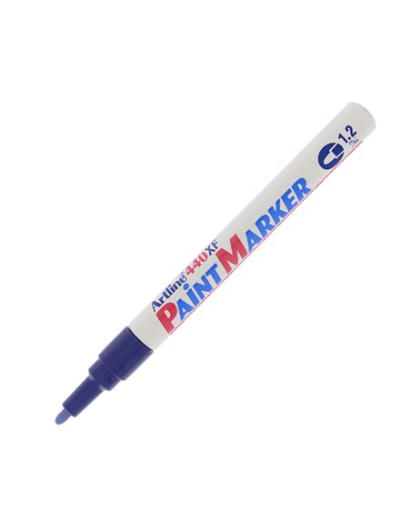 Marcatore artline A 440 punta tonda fine a vernice blu A440B