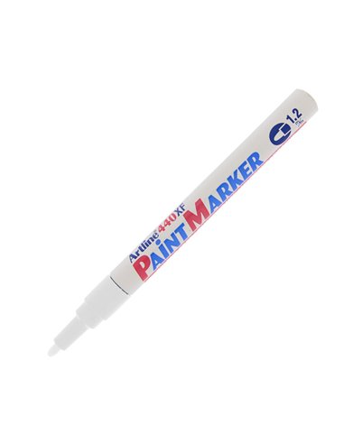 Marcatore artline A 440 punta tonda fine a vernice bianco A440BI ARTLINE A VERNICE