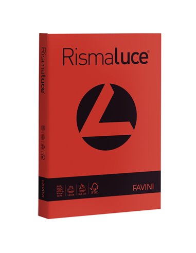 Carta RISMALUCE 90gr A4 300fg scarlatto 61 Favini A66C304 FAVINI COLORATA