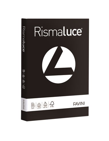 Carta RISMALUCE 90gr A4 300fg nero 63 Favini A66A304 FAVINI COLORATA