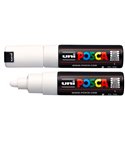 Marcatore UNI POSCA PC7M p.large 4,5-5,5mm bianco UNI MITSUBISHI M PC7M BI