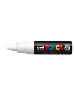 Marcatore UNI POSCA PC7M p.large 4,5-5,5mm bianco UNI MITSUBISHI M PC7M BI UNI MITSUBISHI A BASE D'ACQUA 2