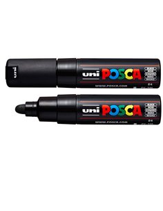 Marcatore UNI POSCA PC7M p.large 4,5-5,5mm nero UNI MITSUBISHI M PC7M N UNI MITSUBISHI A BASE D'ACQUA