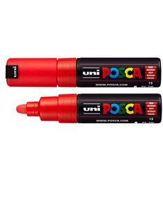 Marcatore UNI POSCA PC7M p.large 4,5-5,5mm rosso UNI MITSUBISHI M PC7M R UNI MITSUBISHI A BASE D'ACQUA