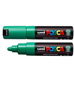Marcatore UNI POSCA PC7M p.large 4,5-5,5mm verde UNI MITSUBISHI M PC7M V UNI MITSUBISHI A BASE D'ACQUA