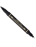 Marcatore permanente Twin Tip doppia punta F/EF nero Pentel N75W-AE