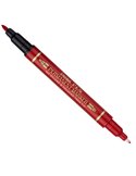 Marcatore permanente Twin Tip doppia punta F/EF rosso Pentel N75W-BE