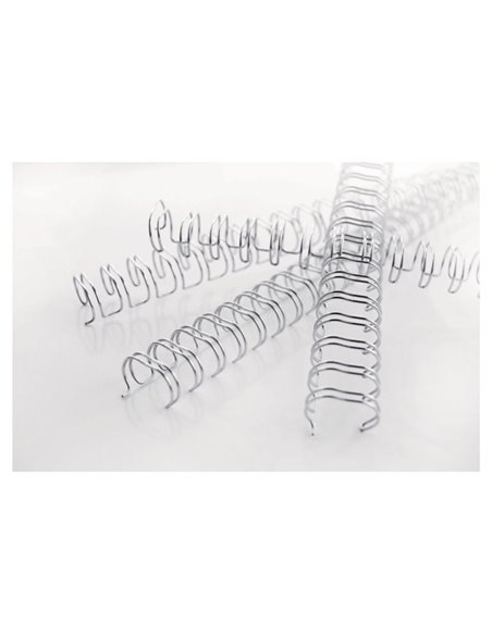 Scatola 100 dorsi metallo passo 3:1 34 anelli - 5mm - argento - GBC 2101007E GBC DORSI PER RILEGATURA