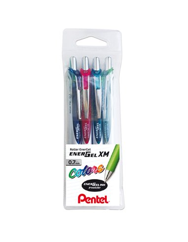 Astuccio 4 colori roller scatto ENERGEL XM Click PENTEL 0022144 PENTEL A SCATTO
