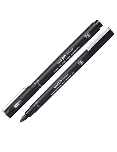 Pin fineliner nero punta 0.03mm Uni Mitsubishi M PIN003 N UNI MITSUBISHI FINELINER