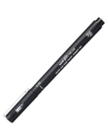 Pin fineliner nero punta 0.03mm Uni Mitsubishi M PIN003 N UNI MITSUBISHI FINELINER
