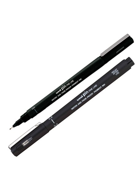 Pin fineliner nero punta 0.2mm Uni Mitsubishi M PIN102 N UNI MITSUBISHI FINELINER