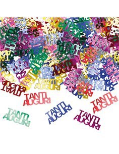 Busta 15gr coriandoli in plastica "Tanti Auguri" Big Party 81195.