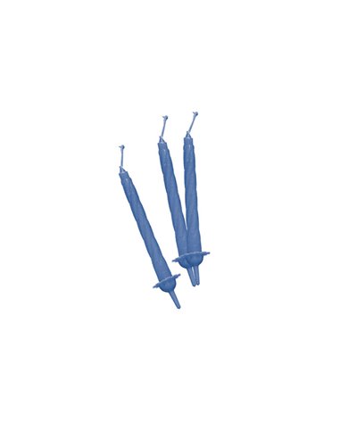 12 candeline c/supporto h. 8cm celeste Big Party 70402.