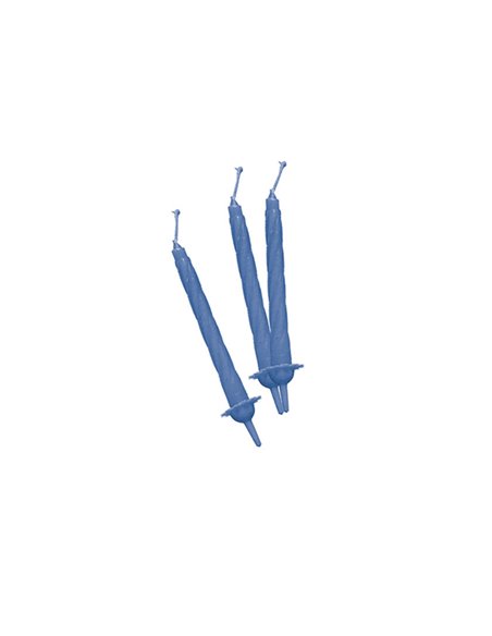12 candeline c/supporto h. 8cm celeste Big Party 70402.