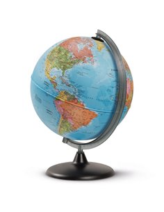 Globo geografico non illuminato Corallo Ø 30CM Tecnodidattica 0330COPOIT0NF04B Tecnodidattica CARTE GEOGRAFICHE MAGNETICHE E NON