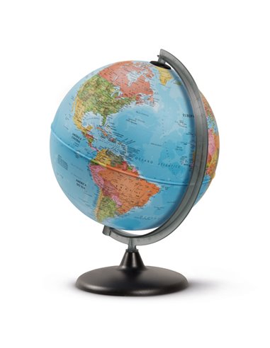 Globo geografico non illuminato Corallo Ø 30CM Tecnodidattica 0330COPOIT0NF04B Tecnodidattica CARTE GEOGRAFICHE MAGNETICHE E NON