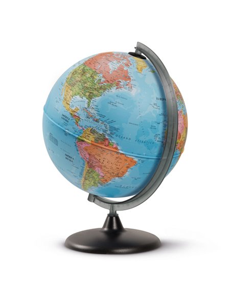 Globo geografico non illuminato Corallo Ø 30CM Tecnodidattica 0330COPOIT0NF04B Tecnodidattica CARTE GEOGRAFICHE MAGNETICHE E NON