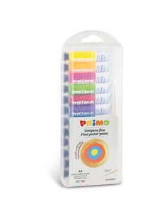 Scatola da 12 tempere fluo/metal Primo 450T12FMP