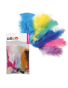Piume colorate 10gr DECO 05756 DECO ACCESSORI DIDATTICI E LAVORI MANUALI