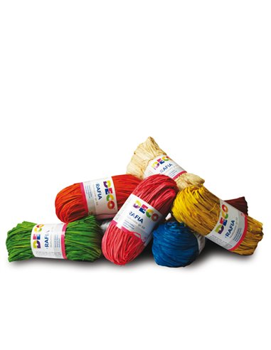 Confezione 10 pezzi Rafia colori assortiti DECO 04775 DECO ACCESSORI DIDATTICI E LAVORI MANUALI