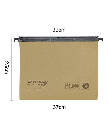 Cartella sospesa cassetto 39/U-3 avana Cartesio Bertesi 100/395 3-A1