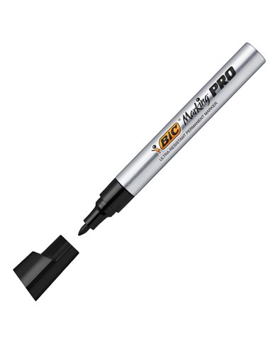 Scatola 12 marcatori Nero punta tonda Marking Pro Bic 964800 BIC PERMANENTI
